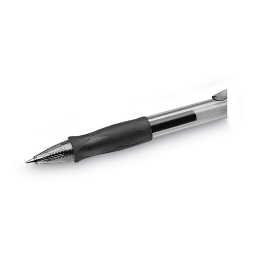 Gel-ocity Gel Pen, Retractable, Medium 0.7 Mm, Black Ink, Translucent Black Barrel, Dozen.