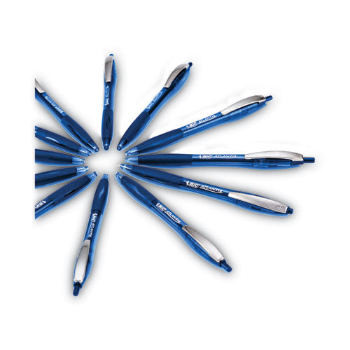 Glide Ballpoint Pen, Retractable, Medium 1 Mm, Blue Ink, Translucent Blue/blue Barrel, Dozen.