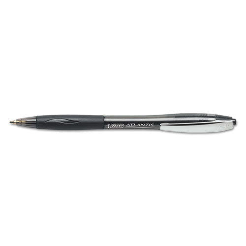 Glide Ballpoint Pen, Retractable, Medium 1 Mm, Black Ink, Smoke/black Barrel, Dozen.