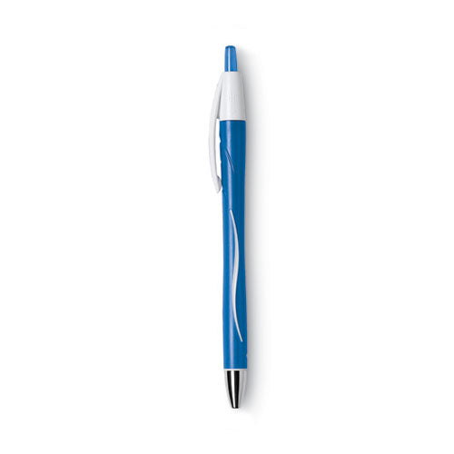 Glide Exact Ballpoint Pen, Retractable, Fine 0.7 Mm, Blue Ink, Blue Barrel, Dozen.