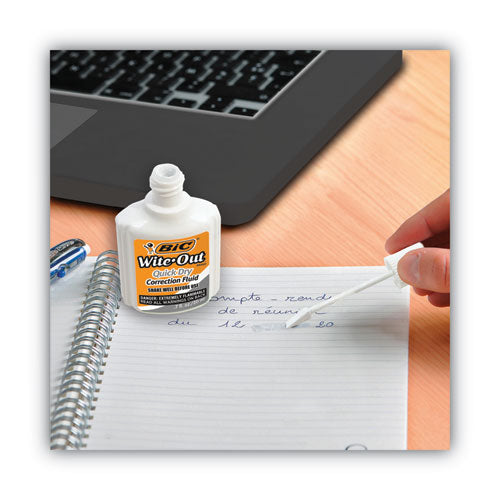 Wite-out Quick Dry Correction Fluid, 20 Ml Bottle, White, 3/pack.