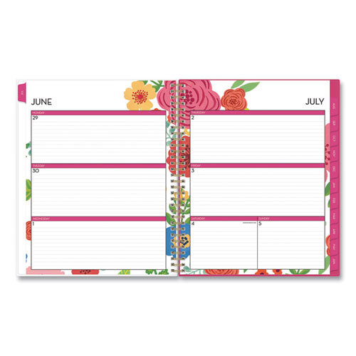 Mahalo Academic Year Create-your-own Cover Weekly/monthly Planner, Floral Artwork, 11 X 8.5, 12-month (july-june): 2023-2024