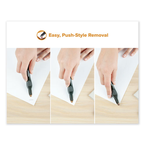 Professional Magnetic Push-style Staple Remover, Black.