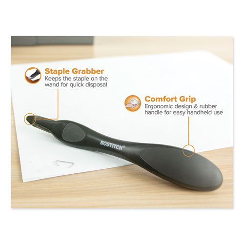 Professional Magnetic Push-style Staple Remover, Black.