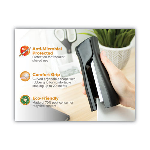 Dynamo Stapler, 20-sheet Capacity, Black.