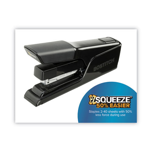 Ez Squeeze 40 Stapler, 40-sheet Capacity, Black.