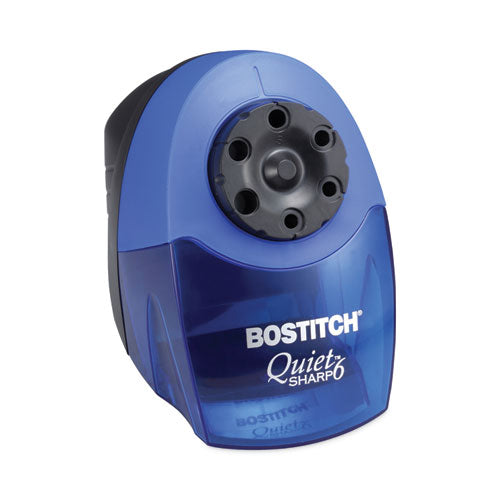 Quietsharp 6 Classroom Electric Pencil Sharpener, Ac-powered, 6.13 X 10.69 X 9, Blue.