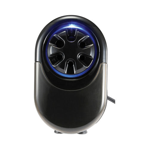 Quietsharp Glow Classroom Electric Pencil Sharpener, Ac-powered, 6.13 X 10.69 X 9, Silver/black.