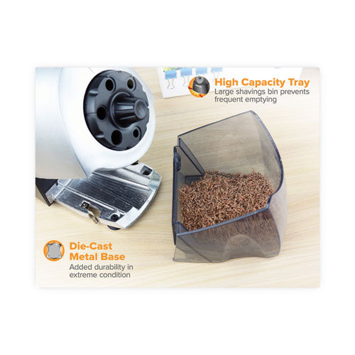 Super Pro 6 Commercial Electric Pencil Sharpener, Ac-powered, 6.13 X 10.69 X 9, Gray/black.