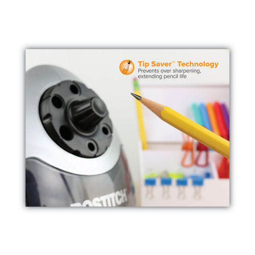Super Pro 6 Commercial Electric Pencil Sharpener, Ac-powered, 6.13 X 10.69 X 9, Gray/black.