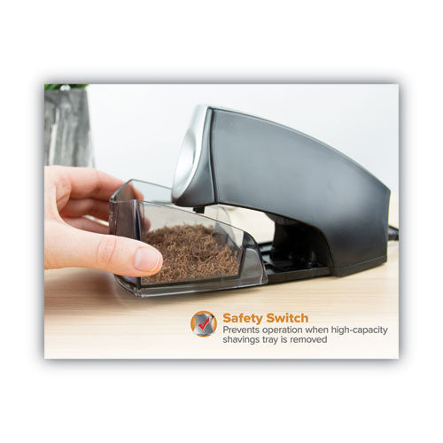 Personal Electric Pencil Sharpener, Ac-powered, 4.25 X 8.4 X 4, Black.