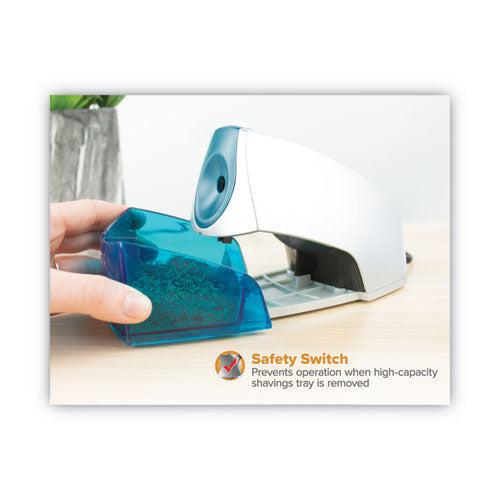 Personal Electric Pencil Sharpener,Ac-powered, 4.25 X 8.4 X 4, Blue