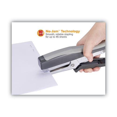 Standard Plier Stapler, 20-sheet Capacity, 0.25" Staples, 2.5" Throat, Black/gray.