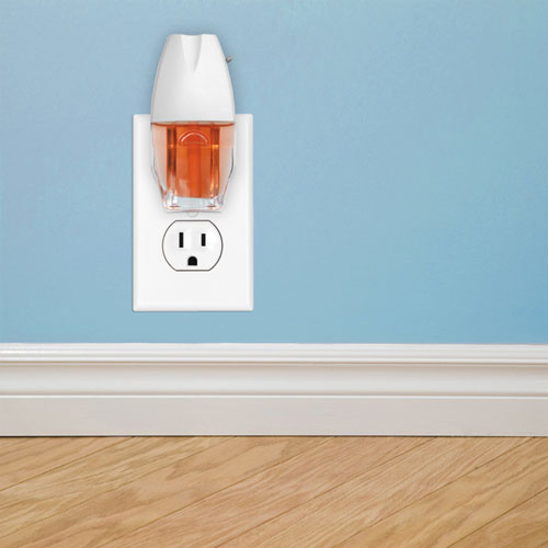 Electric Scented Oil Air Freshener Warmer And Refill Combo, Hawaiian Blossoms/papaya, 0.67 Oz, 8/carton