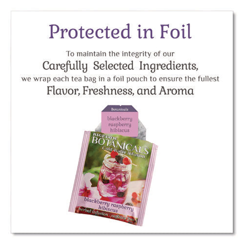 Botanicals Blackberry Raspberry Hibiscus Cold Water Herbal Infusion, 0.7 Oz Tea Bag, 18/box