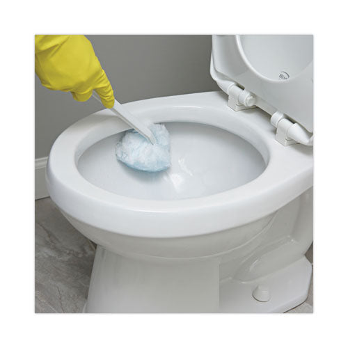 Toilet Bowl Mop, 12" Handle, White.