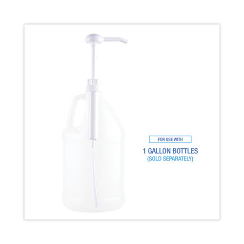 Siphon Pump, 1 Oz/pump, For 1 Gal Bottles, Plastic, 12" Tube, White.