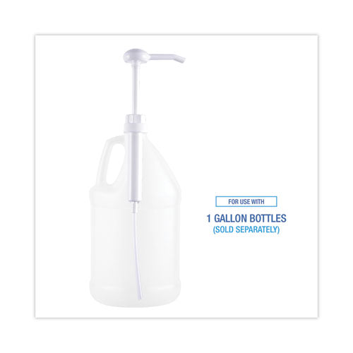 Siphon Pump, 1 Oz/pump, For 1 Gal Bottles, Plastic, 12" Tube, White, 12/carton.