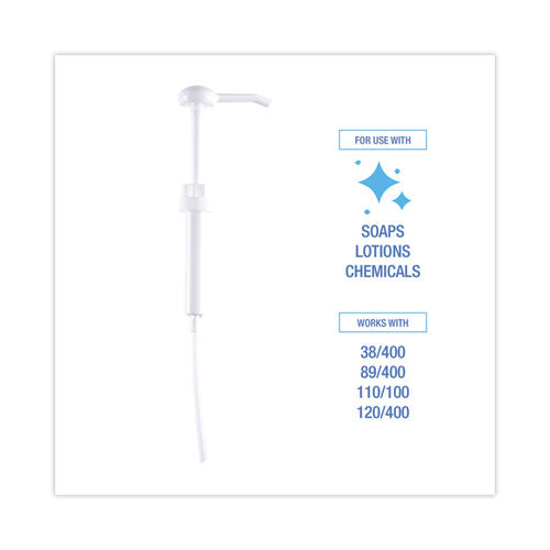 Siphon Pump, 1 Oz/pump, For 1 Gal Bottles, Plastic, 12" Tube, White, 12/carton.