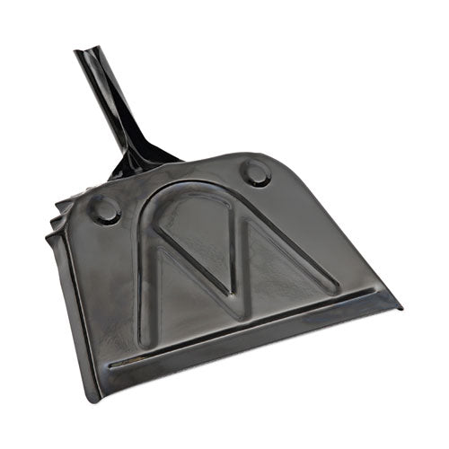 Metal Dust Pan, 12 X 14, 5" Handle, 20-gauge Steel, Black.