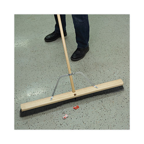 Metal Handle Braces, Large, Fits 24" To 48" Floor Sweeps, 0.5 X 17 X 12.