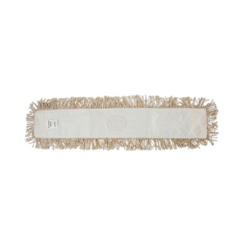 Industrial Dust Mop Head, Washable, Hygrade Cotton, 36w X 5d, White.