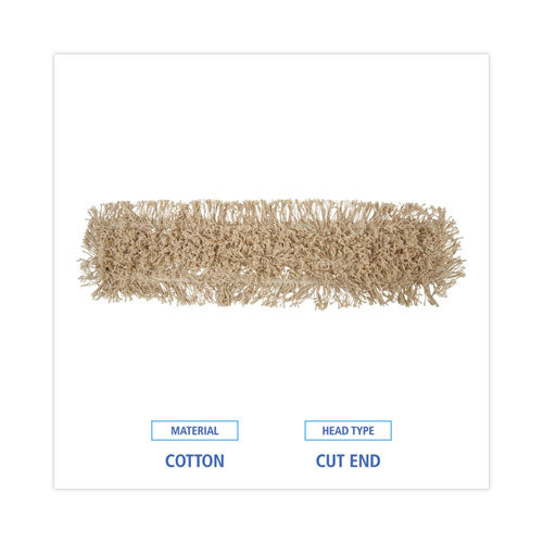 Industrial Dust Mop Head, Washable, Hygrade Cotton, 36w X 5d, White.