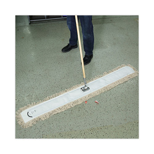 Industrial Dust Mop Head, Hygrade Cotton, 60w X 5d, White.