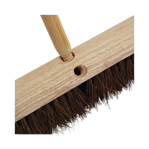 Heavy-duty Threaded End Lacquered Hardwood Broom Handle, 1.13" Dia X 60", Natural.
