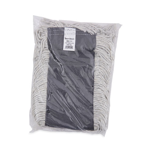 Disposable Cut End Dust Mop Head, Cotton/synthetic, 24w X 5d, White.