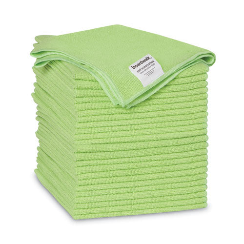 Microfiber Cleaning Cloths, 16 X 16, Green, 24/pack.