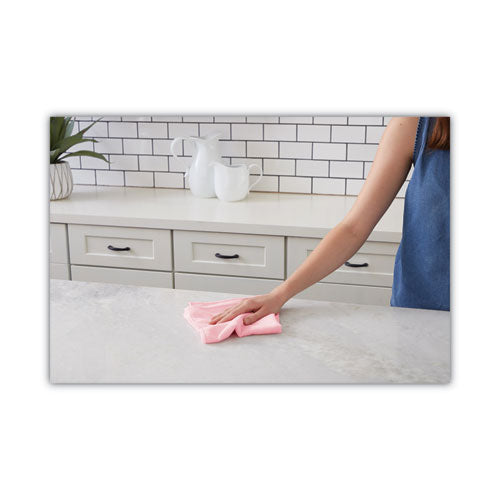 Microfiber Cleaning Cloths, 16 X 16, Pink, 24/pack.