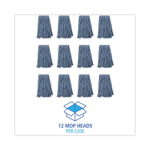 Mop Head, Standard Head, Cotton/synthetic Fiber, Cut-end, #16., Blue.