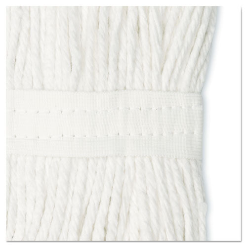 Cut-end Wet Mop Head, Cotton, No. 16 Size, White.