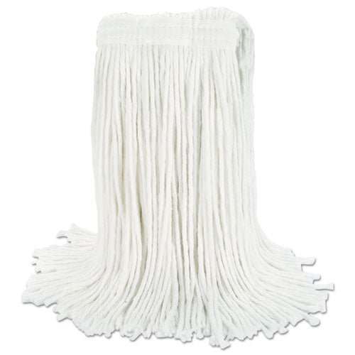 Cut-end Wet Mop Head, Rayon, No. 20, White, 12/carton.