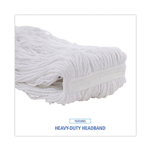 Cut-end Wet Mop Head, Rayon, No. 32, White.