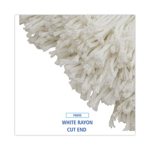 Cut-end Wet Mop Head, Rayon, No. 32, White.