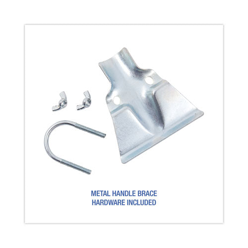 Floor Brush Head, 3" Gray Flagged Polypropylene Bristles, 36" Brush.