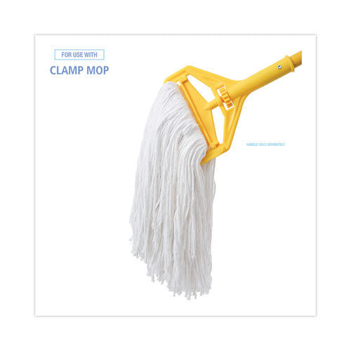 Premium Cut-end Wet Mop Heads, Rayon, 16oz, White, 12/carton.
