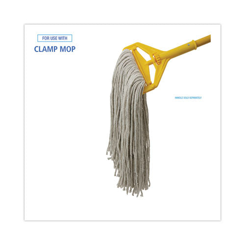 Premium Cut-end Wet Mop Heads, Cotton, 20oz, White, 12/carton.