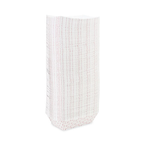 Paper Food Baskets, 3 Lb Capacity, Red/white, 500/carton.