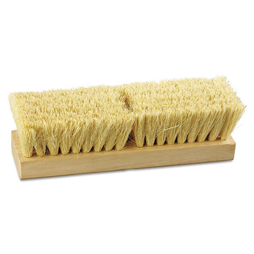 Deck Brush Head, 2" White Tampico Bristles, 10" Brush.