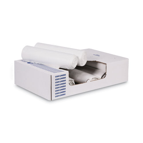 High-density Can Liners, 33 Gal, 13 Mic, 33" X 39", Natural, Perforated Roll, 25 Bags/roll, 10 Rolls/carton.