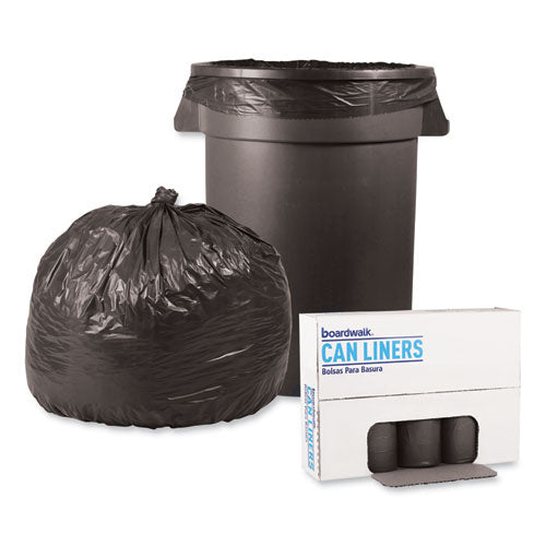 Low-density Waste Can Liners, 33 Gal, 1.1 Mil, 33" X 39", Gray, Perforated Roll, 25 Bags/roll, 4 Rolls/carton.