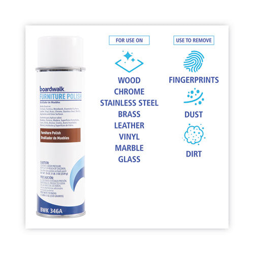 Furniture Polish, Lemon, 19 Oz Aerosol Spray, 12/carton.