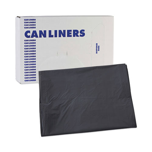 Linear Low Density Industrial Can Liners, 60 Gal, 1.1 Mil, 38" X 58", Gray, Flat Pack, 100/carton.