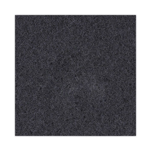 Stripping Floor Pads, 17" Diameter, Black, 5/carton