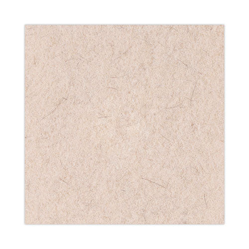 Natural Hog Hair Burnishing Floor Pads, 20" Diameter, Tan, 5/carton.