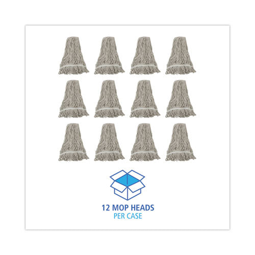 Mop Head, Loop Web/tailband, Value Standard, Cotton, No. 32, White, 12/carton.