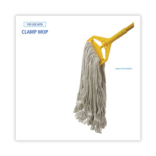 Pro Loop Web/tailband Wet Mop Head, Cotton, 24oz, White, 12/carton.
